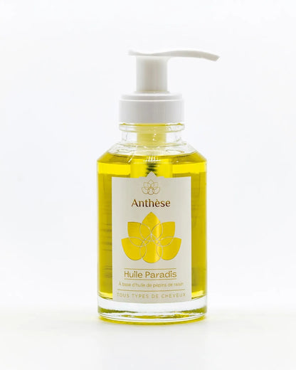 Huile capillaire naturelle Anthèse – Huile Paradis 90ml à l’huile de pépins de raisin.